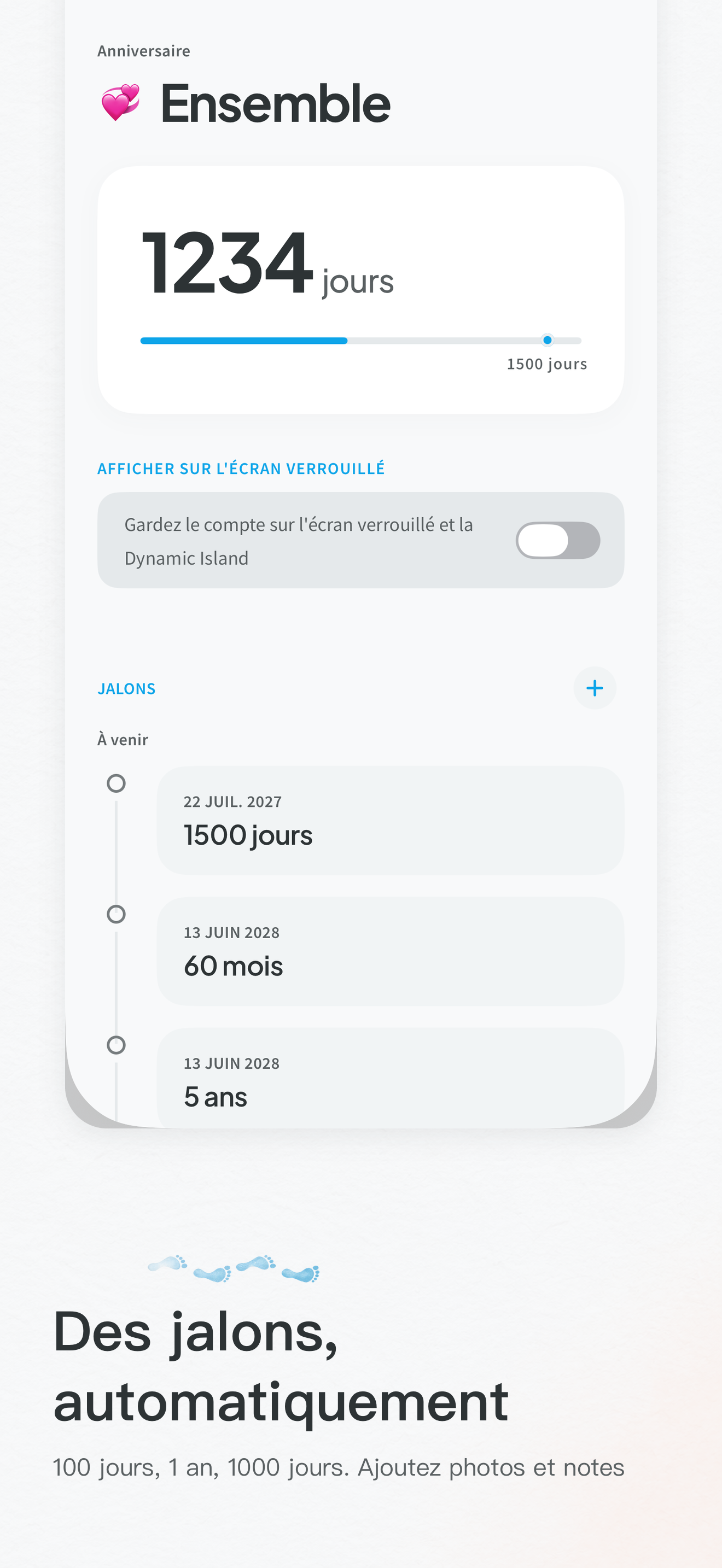 Détail d’un événement : les prochains jalons